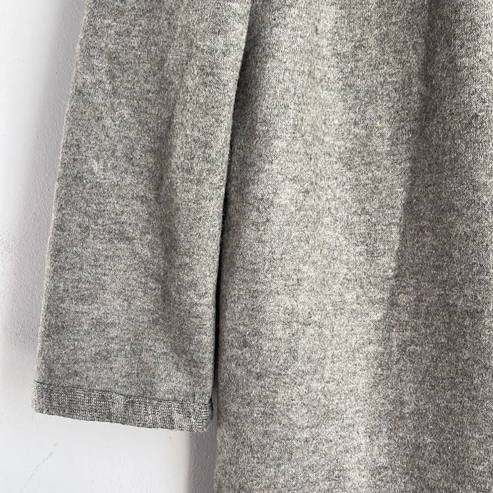 Tahari wool blend crossover front longline fine knit cardigan coat sz M - Picture 3 of 8